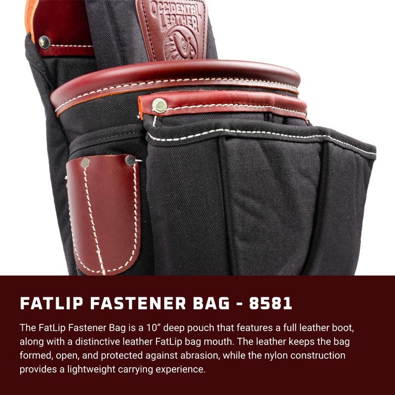 Occidental Leather FatLip Fastener Bag - 10 Pockets & Tool Holders - Made in USA - Image 2